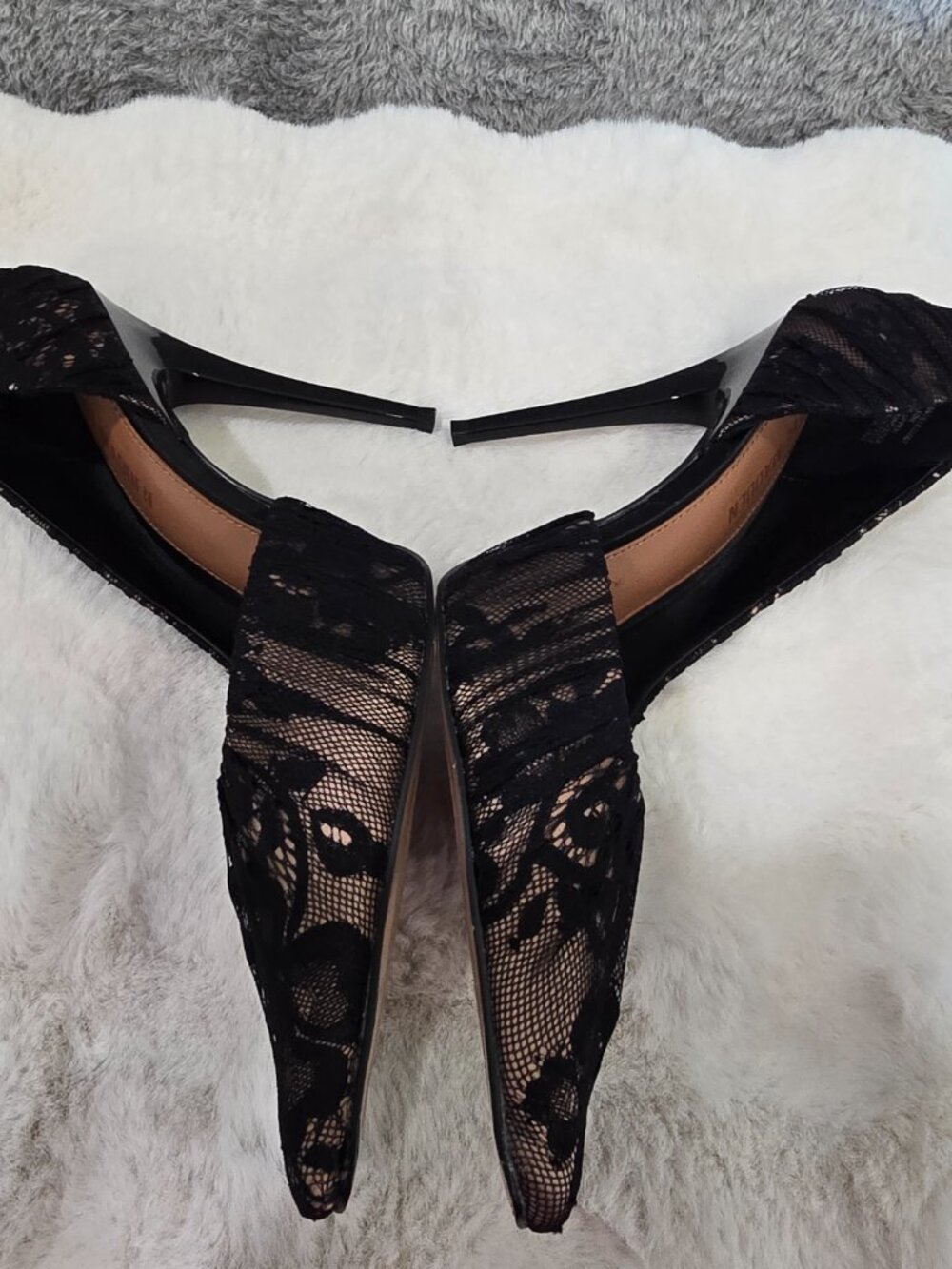 Steve Madden Elegant Stiletto D'Orsay Black Lace Heels Women's Sizes NEW - Picture 13 of 13